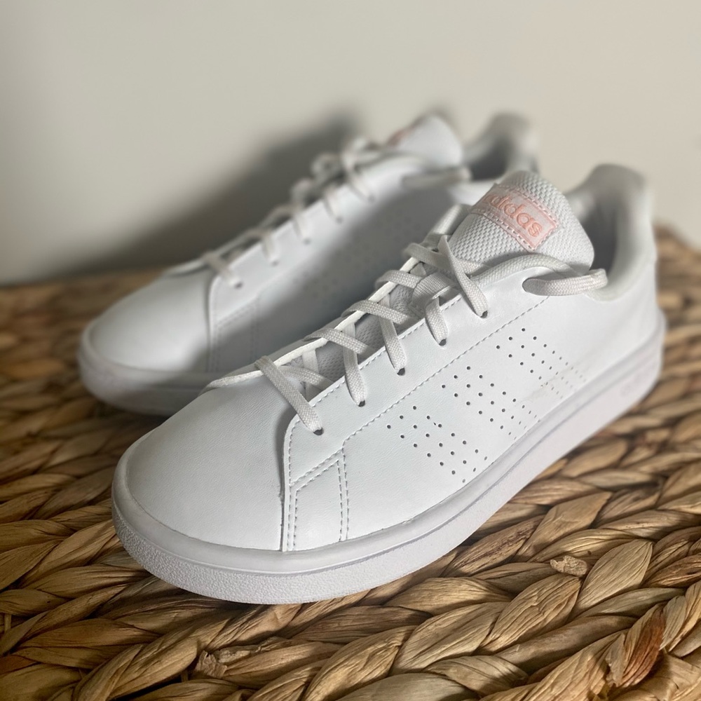 White Adidas Leather Sneakers Gem